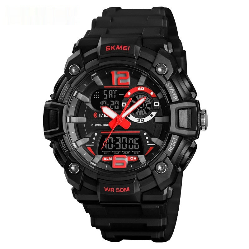 Black Gold Multi-fonctionnel Waterproof Homme Montre électronique
