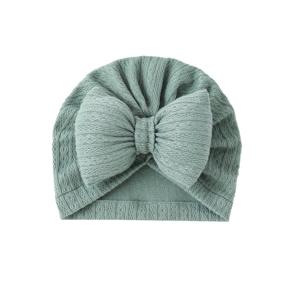 Chapeau de bateau bébé en coton tricoté Remplissage Big Bow Chapeau de bateau bébé