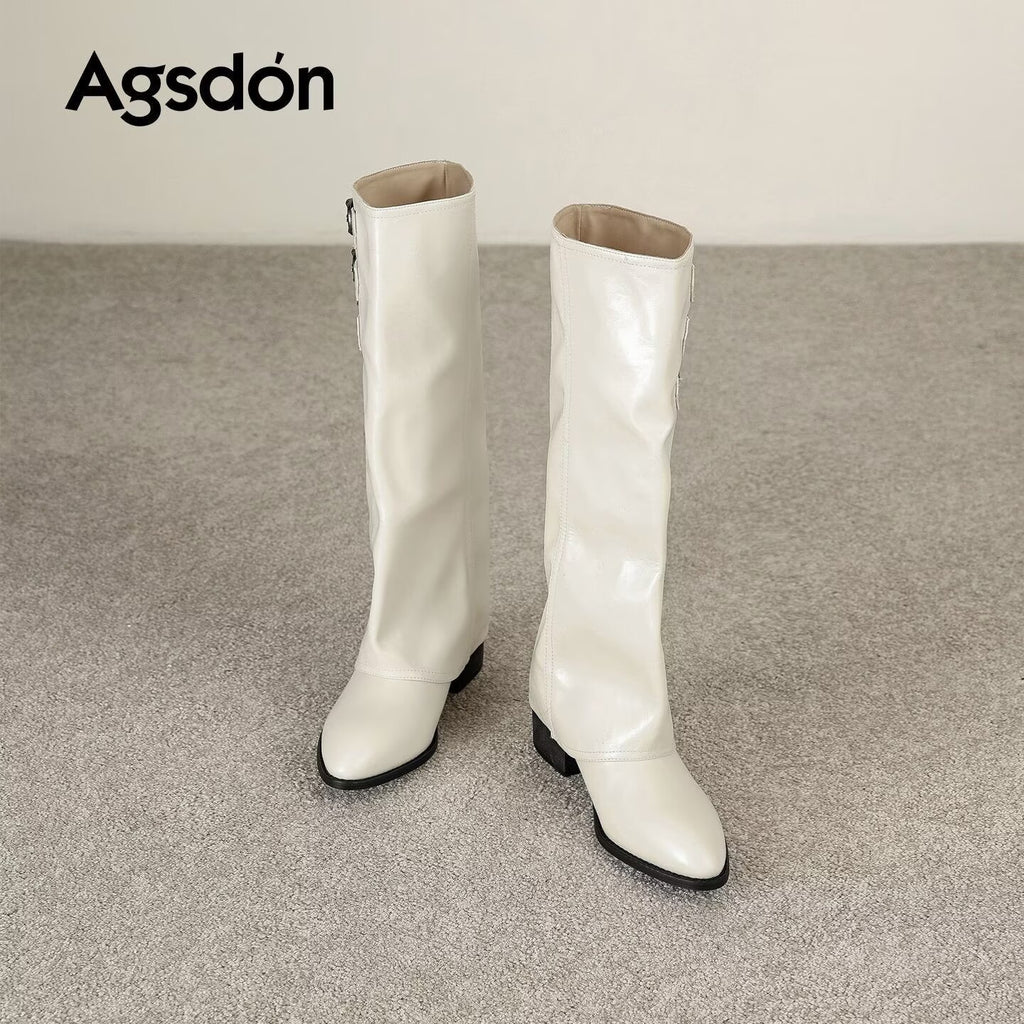 Arrivée Bottes d'équitation polyvalentes ruchées Bottes d'automne Fren d'hiver pointues d'orteil
