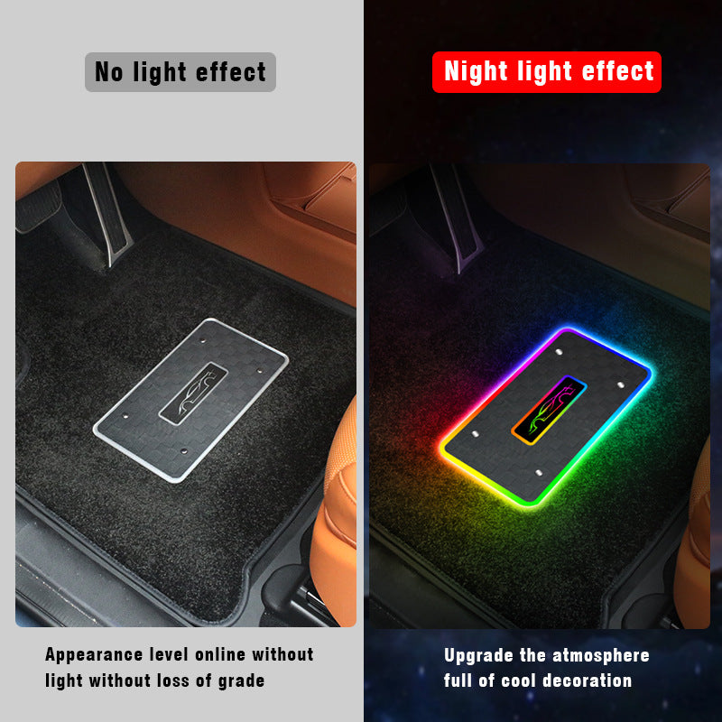 Tapis de voiture Ambiance Light Led Voiture lumière décorative Bluetooth RGB Foot Sound Control Rhyt
