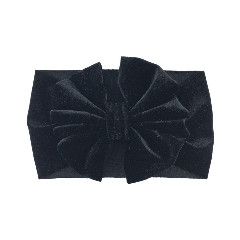 Haut bandeau surdimensionné Gold Velvet Bow