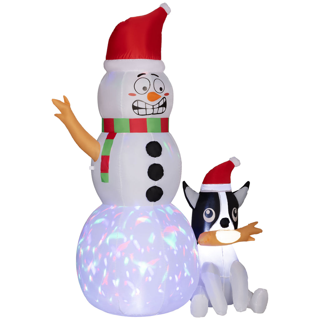 6.2ft Gonflable Père Noël avec décoration de chien