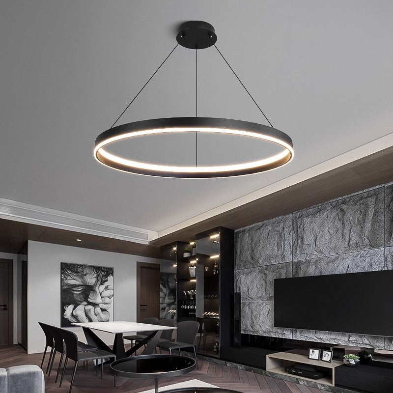 Annular LED Dining Room Lamp is lightweight and luxurious