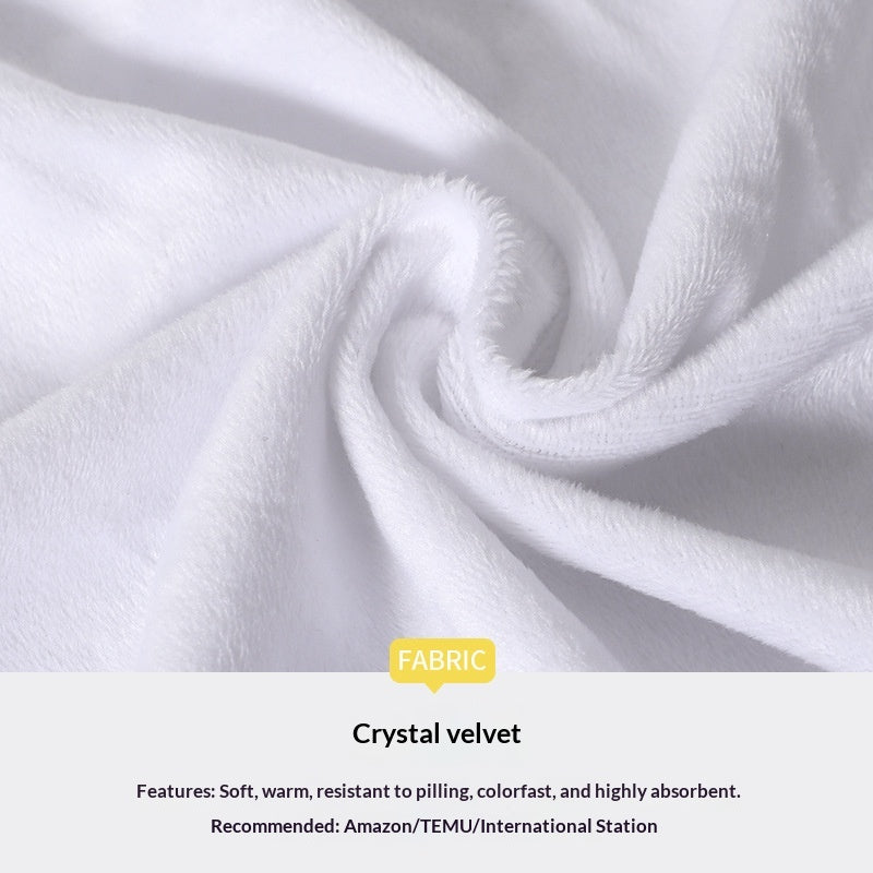 Canapé Appui-tête Coussin en peluche courte Imprimé Couverture d'oreiller