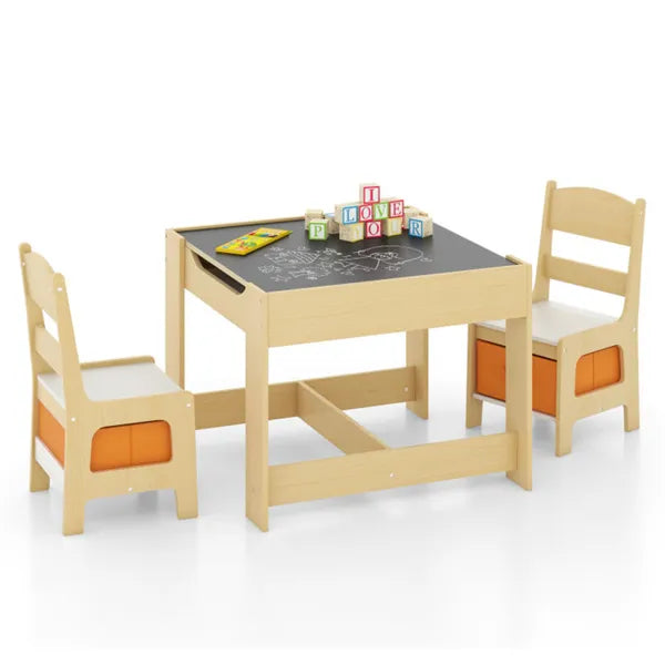 Table d'activités et chaises pour enfants 2-en-1