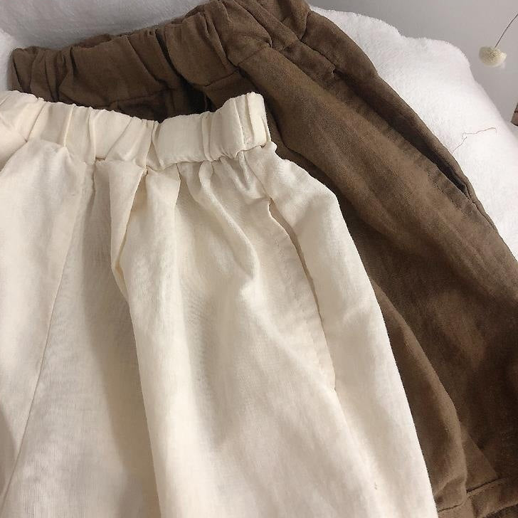 Pantalon en coton massif couleur enfant