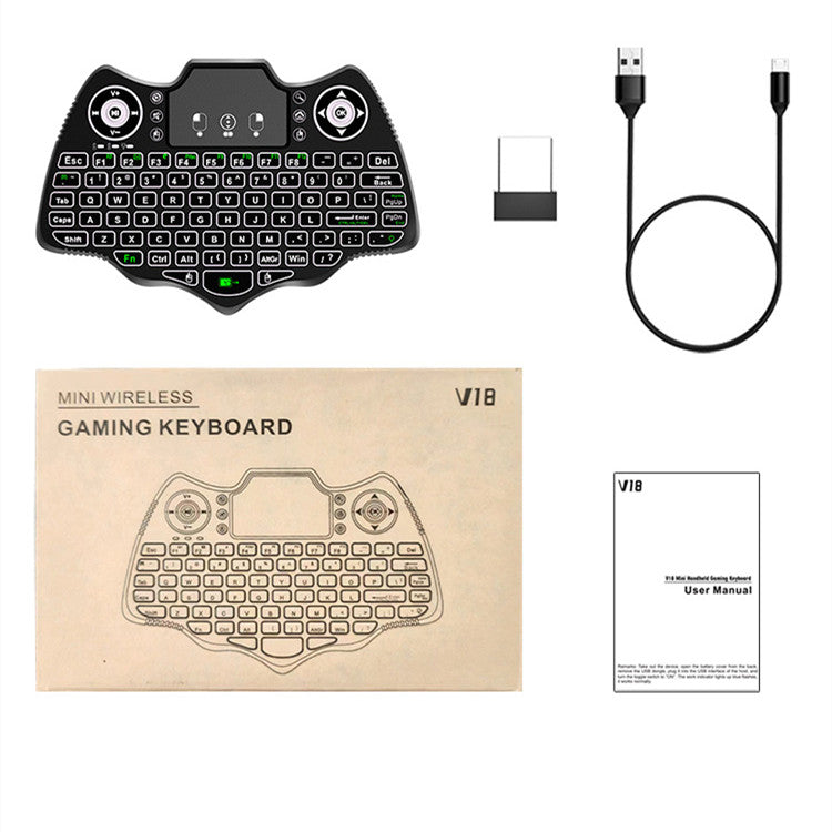 Télécommande sans fil mini souris de clavier volant V18