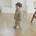 Manteau de coton à manches longues doublée de polaire pour bébé d'hiver