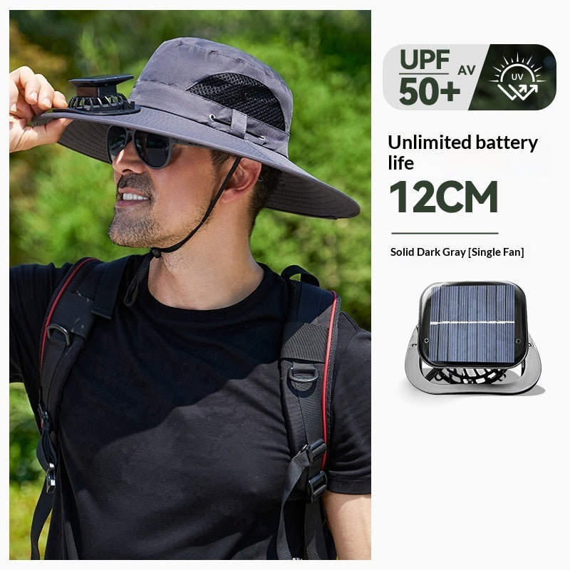 Chapeau d'éventail de pulvérisation Cooling Sunshade Chapeau Fisherman