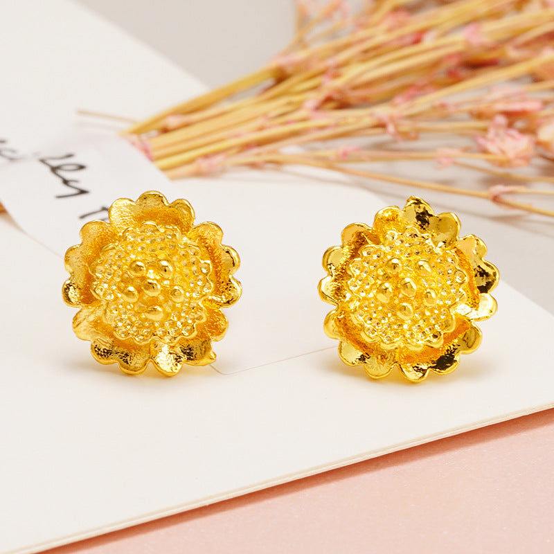 Boucles d'oreilles féminines élégantes, sablées et polyvalentes