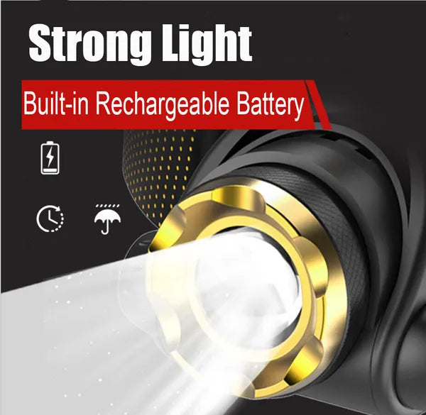 12000000lm LED Headlamp USB Rechargeable Headlight Head Torch Flashlight