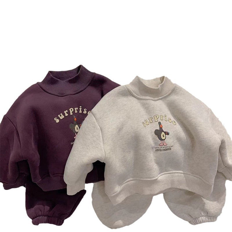 Ensemble à capuche chaude pour enfants de l'hiver