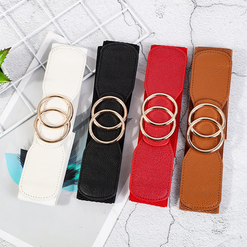Ceinture décorative casual stretchy mode avec un snap boucle