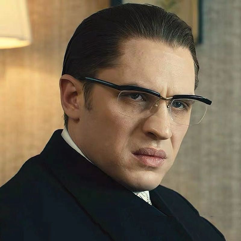 Légende de l'Enfer Tom Hardy de même style demi-cadre verres cadre haut de gamme anti-Blu