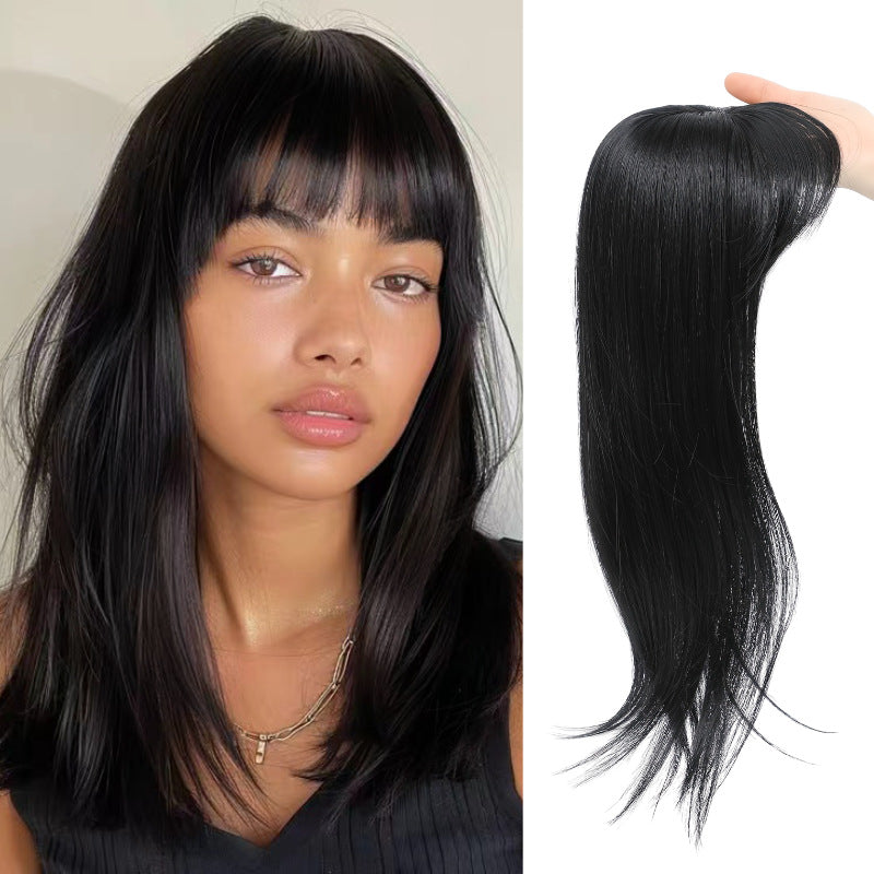 Perruque intérieure boucle Coiffure synthétique simulation cheveux Clip Extension