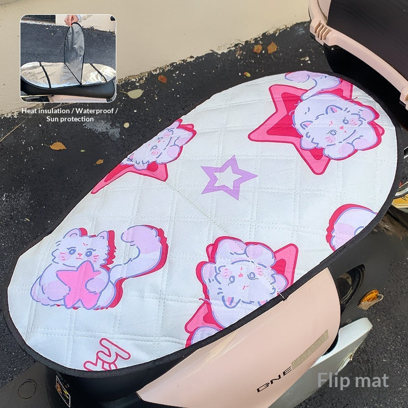 Couverture de siège de moto anti-poussière et thermosolidable