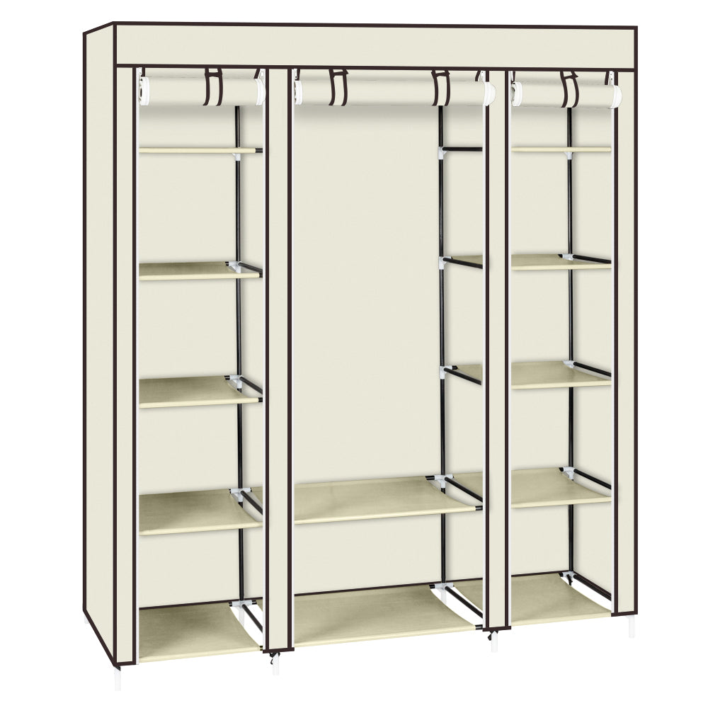 Armoire non tissée 5 couches 12 compartiments 150x45x175-beige