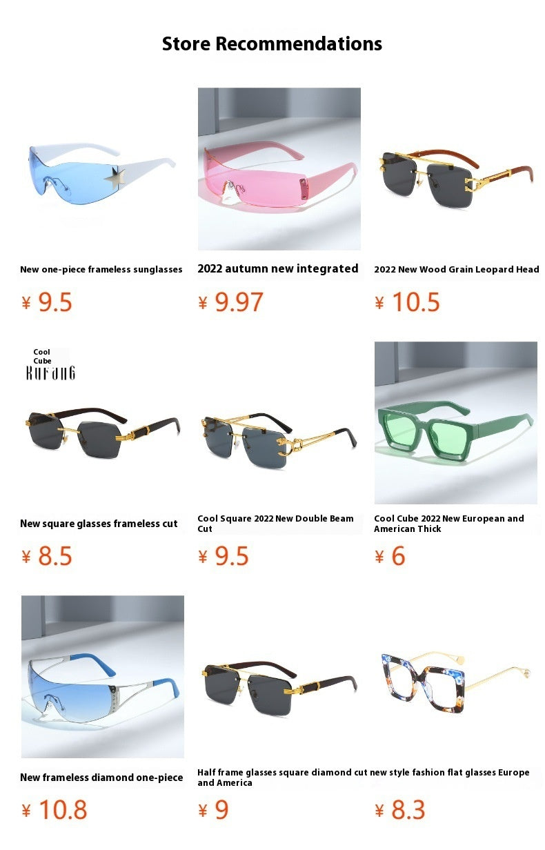 Hommes et femmes Riding Outdoor Personnalité Forme concave Lunettes de soleil