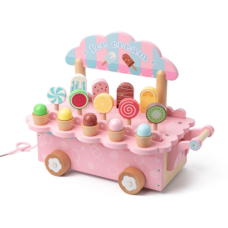 Crème glacée Supermarché Panier Jouet en bois