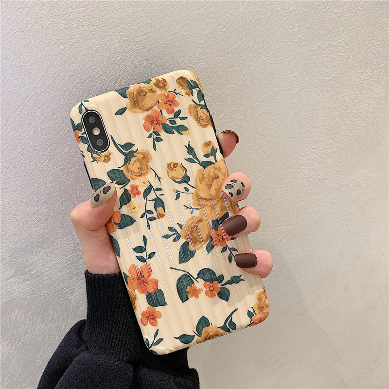 Fashionable et simple cas de téléphone à fleurs française