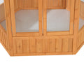 PawHut 69 En bois Hexagonal En plein air Aviaire Cage d'oiseau avec toit couvert