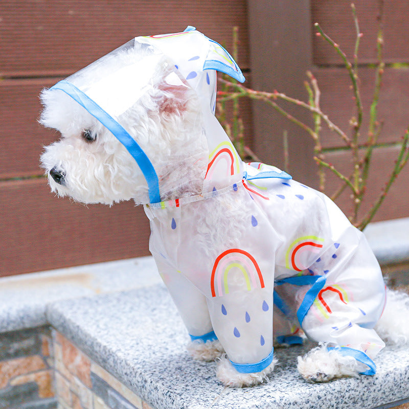 Transparent imperméable Rainbow Dog Raincoat
