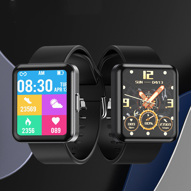 Bracelet de sport Bluetooth intelligent Fréquence cardiaque en temps réel Blood Oxygène Corps Alarme de température W