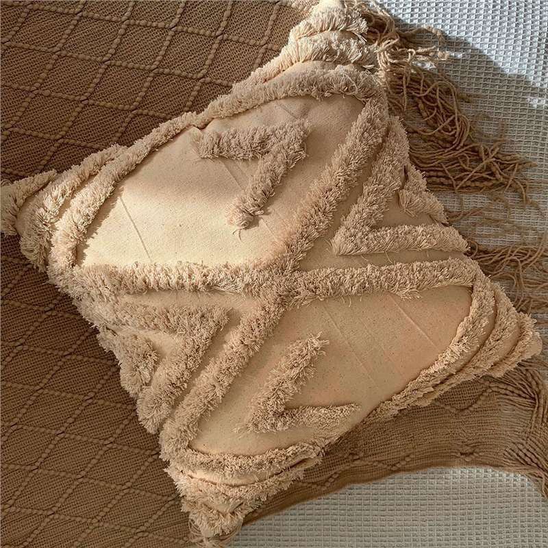 Ins Ximia Guesthouse Moroccan Tufted Coussin Coussin Coussin Coussin Coin de lit et Canapé Dosseret Pads