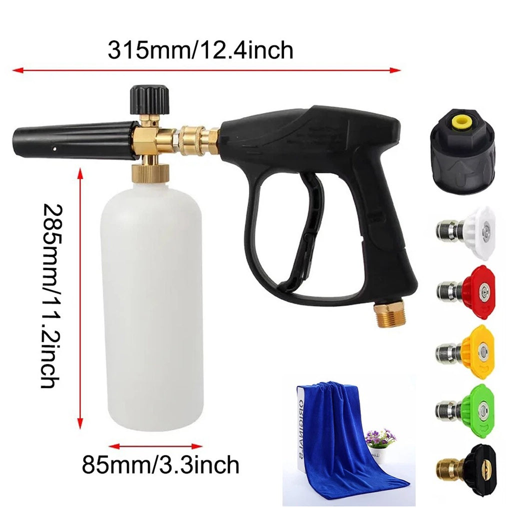 Relâchez rapidement le pistolet à lave-linge à pression à mousse de neige Bouteille de canon 1L