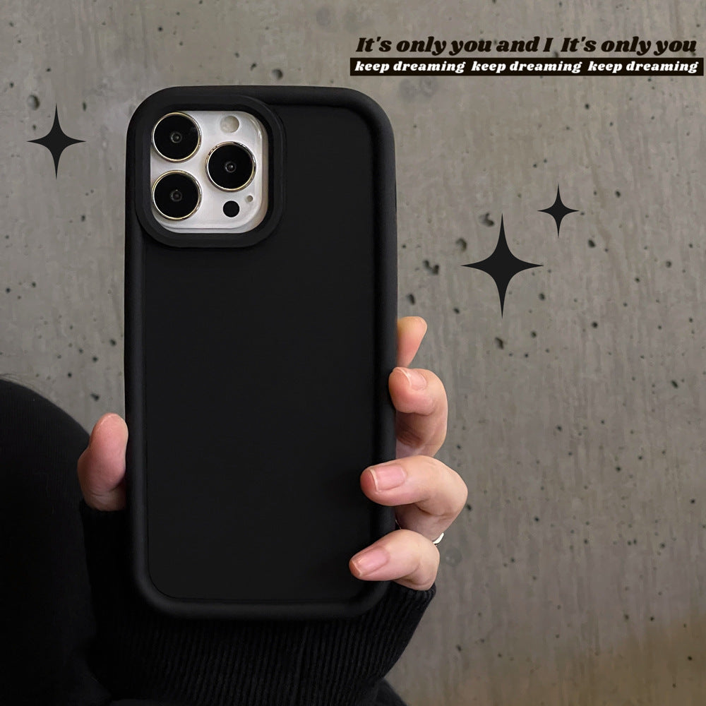 Silicone Phone Case peau givrée Feeling Full-cover Solid Color Couple