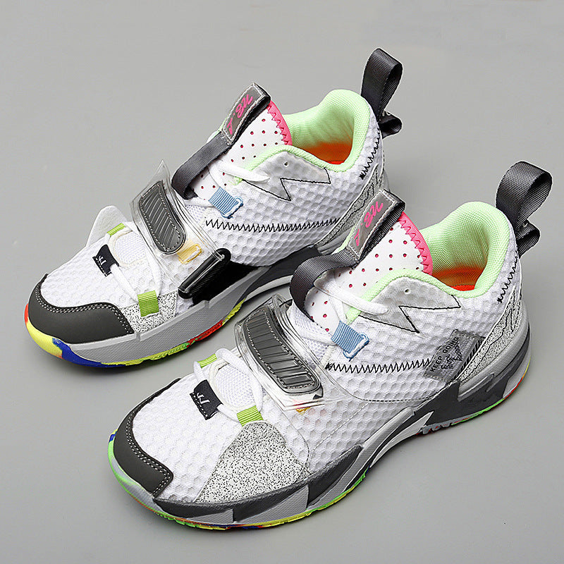 Automne Flying Surface Woven Chaussures de basketball pour jeunes