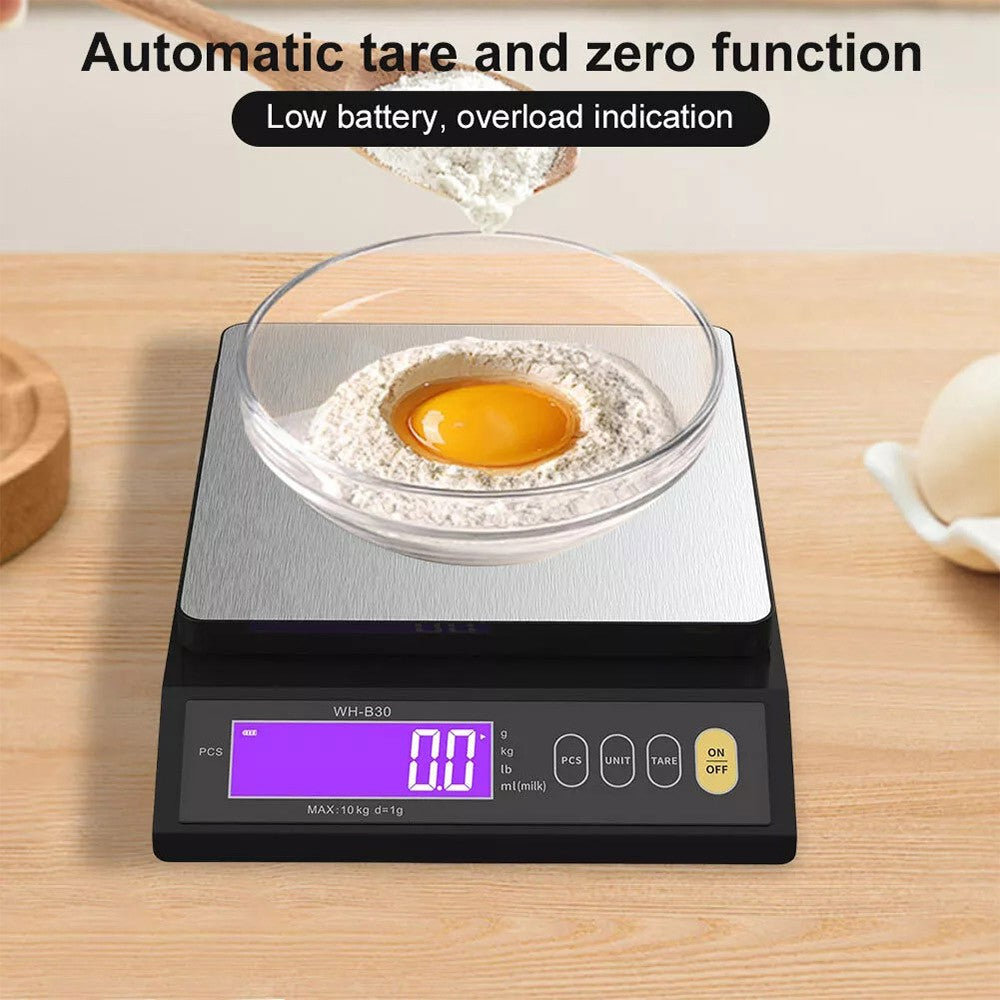 10KG Échelles de cuisine Échelle numérique électronique de cuisson à écran LCD