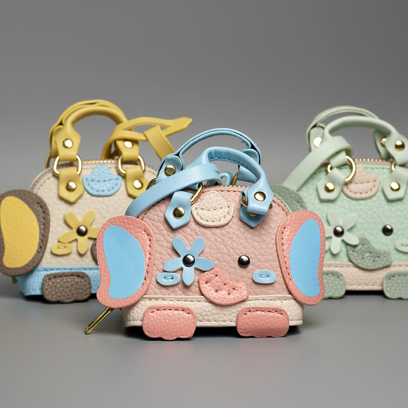 Little Elephant Donkey Accueil Pendentif Petit Sac Mignon Sac Charm Rouge à lèvres Headset Car Keychain