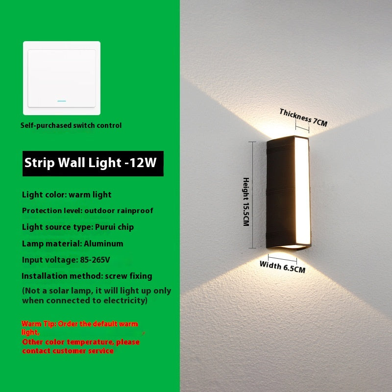Moderne simple étanche Cour Cour Aisle porte Balcon lampe murale extérieure