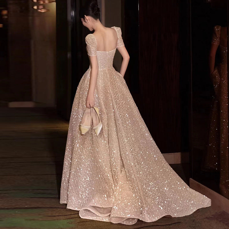 Banquet Mariée Tempéramentale Fée Robe de taille mince
