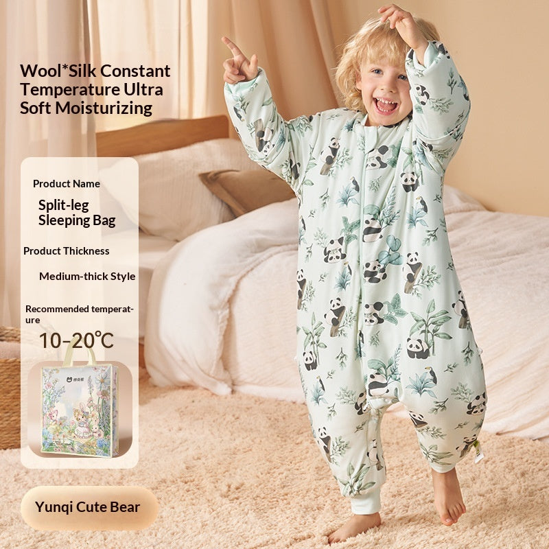 Sac de couchage Laine de soie Automne et hiver Épaisseur Température constante pour les enfants