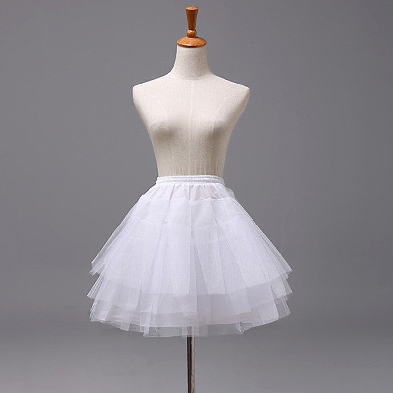 Jupe courte fille pour tenue 3-10Y Un Petticoat Blanc de taille Underskirt