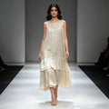 Robe Midi sans manches en couches