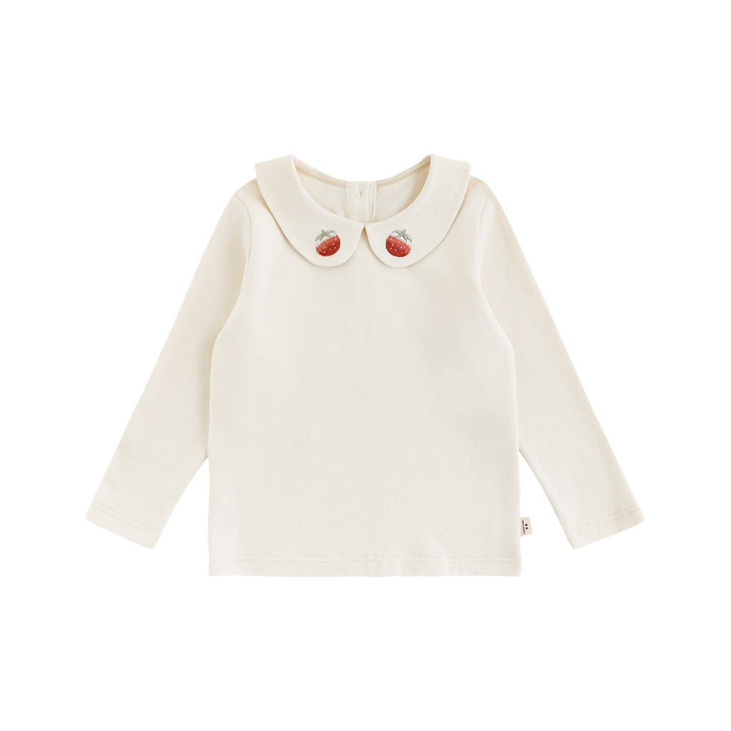 Filles Étiquette de dessin animé Col rond Chemise de bas