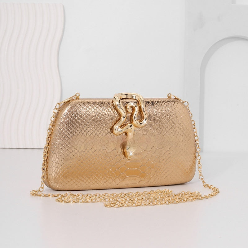 Femmes Stylish Snake-Print Tote du soir avec un flair européen-américain sophistiqué