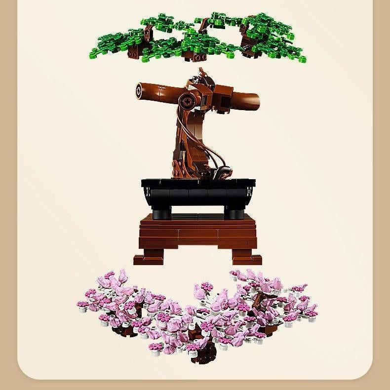 Potté accueillant Pine Creative Bonsai Orchid Assemblage Block Toy