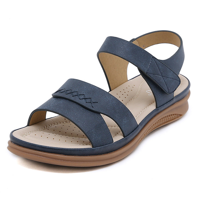 Sandales casual, léger Plus-size Retro Wedge pour le confort