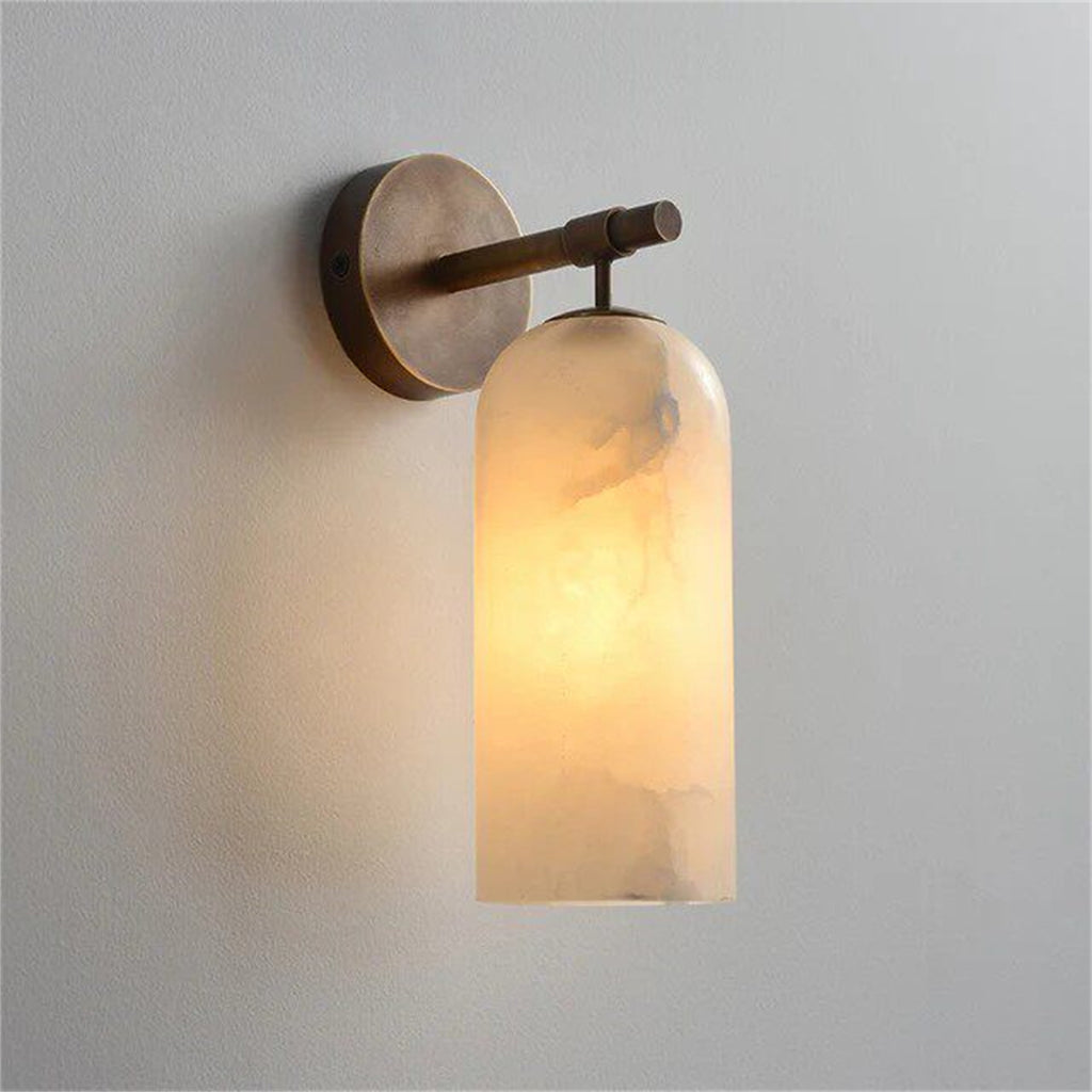 Lampe murale en cuivre de marbre simple En Espagne
