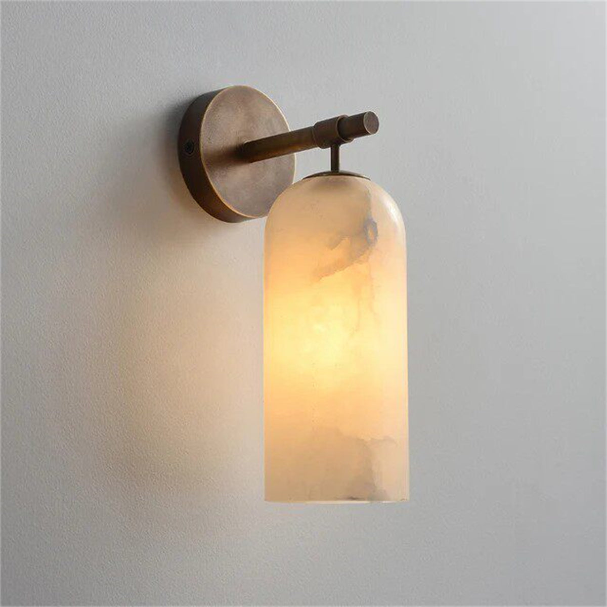 Lampe murale en cuivre de marbre simple En Espagne