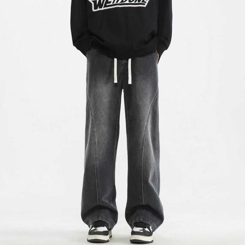 Hommes Relaxed-fit Straight-leg Jeans Denim large-lég