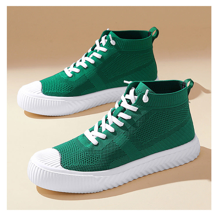 Jinjiang Large Size Flyknit Casual High-top Shoes