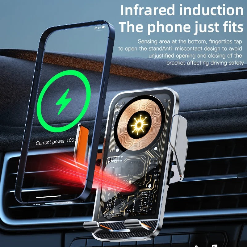 Support de voiture universel avec fonction de recharge sans fil pour téléphones portables
