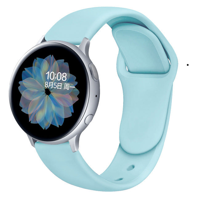 Convient pour Galaxy Active 2 boucle vers l'envers bracelet en silicone 20 22mm Sports intérieur boucle Str