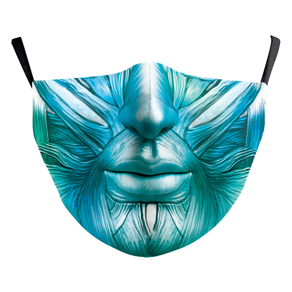 Masque de poussière Halloween Clown drôle Horreur créatif double couche