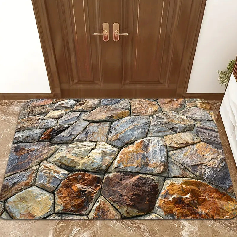 Effet visuel 3D Maison Ground Mat Salle de bain antidérapante